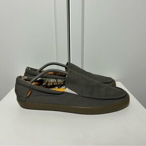 Vans Bali grey canvas slip on brown